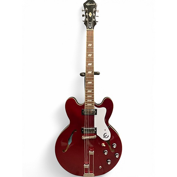 Used Epiphone Riviera Custom Wine Red Hollow Body Electric Guitar