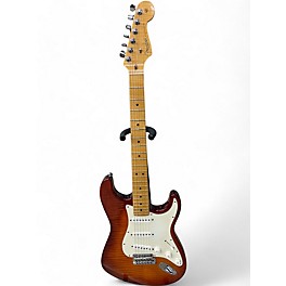 Used 2012 Fender Select Stratocaster Dark Cherry Burst Solid Body Electric Guitar