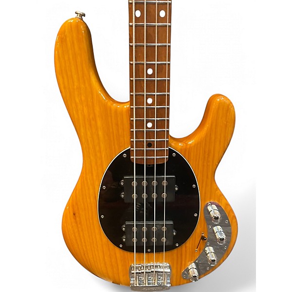 Used 2019 Ernie Ball Music Man STINGRAY BFR 4STRING Trans Amber Electric Bass Guitar