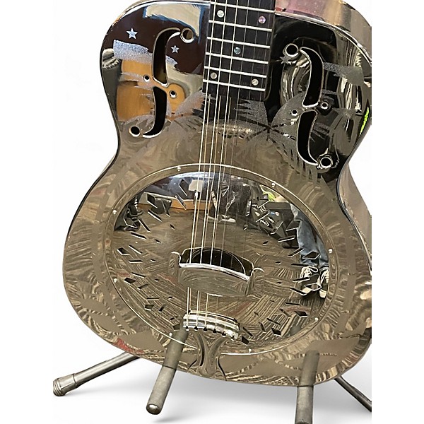 Used Recording King RM997H Silver Resonator Guitar