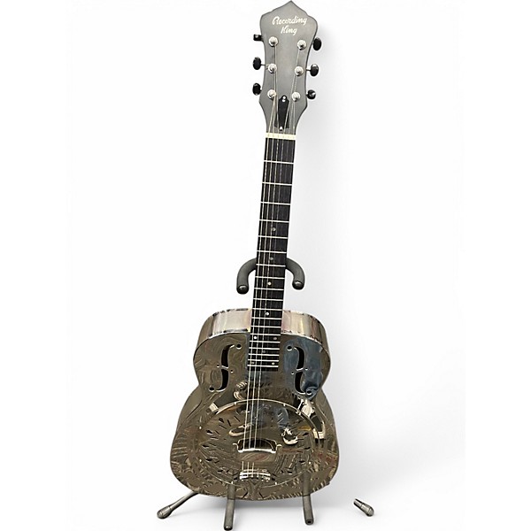 Used Recording King RM997H Silver Resonator Guitar