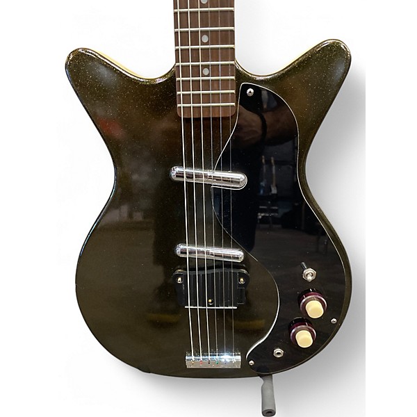 Used Danelectro DC59 DARK GREEN METALLIC SPARKLE Solid Body Electric Guitar