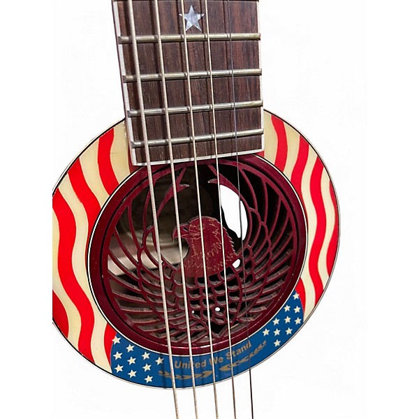 Used Washburn D200MC Candy Apple Red Metallic Acoustic Guitar