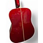 Used Washburn D200MC Candy Apple Red Metallic Acoustic Guitar