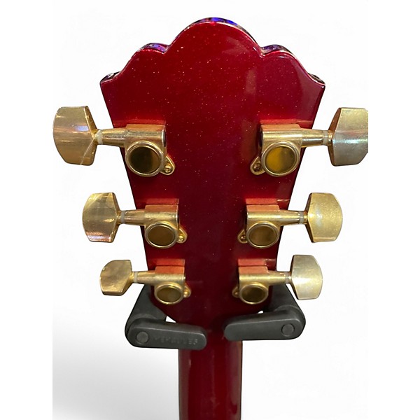 Used Washburn D200MC Candy Apple Red Metallic Acoustic Guitar