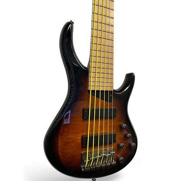 Used MTD Kingston KZ 6 String 2 Color Sunburst Electric Bass Guitar
