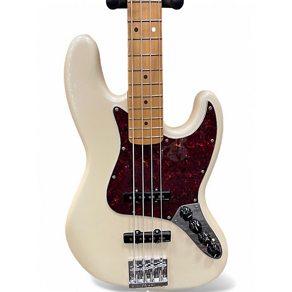 Used Fender Player Plus Active Jazz Bass Olympic Pearl Electric Bass Guitar