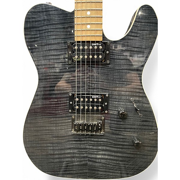 Used Dean NV FM TBK NashVegas Flame Hum-Hum Trans Charcoal Solid Body Electric Guitar