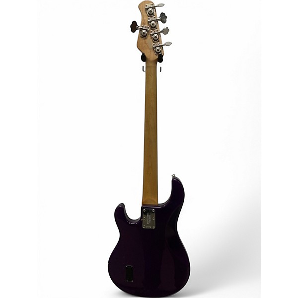 Used Ernie Ball Music Man Stingray 5 String Trans Purple Electric Bass Guitar