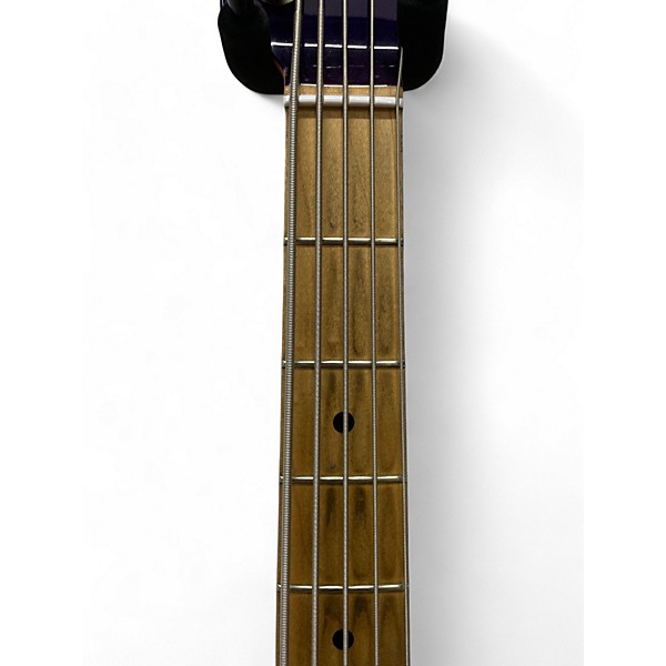 Used Ernie Ball Music Man Stingray 5 String Trans Purple Electric Bass Guitar