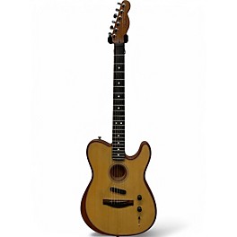 Used Fender American Acoustasonic Telecaster Natural Acoustic Electric Guitar