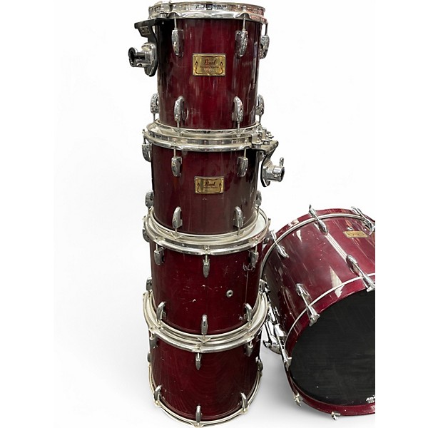 Used Pearl 5 Piece Masters Studio  Red Drum Kit