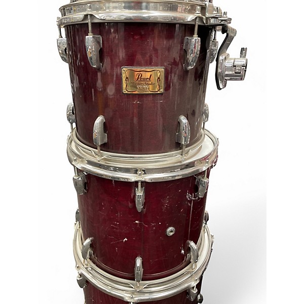 Used Pearl 5 Piece Masters Studio  Red Drum Kit