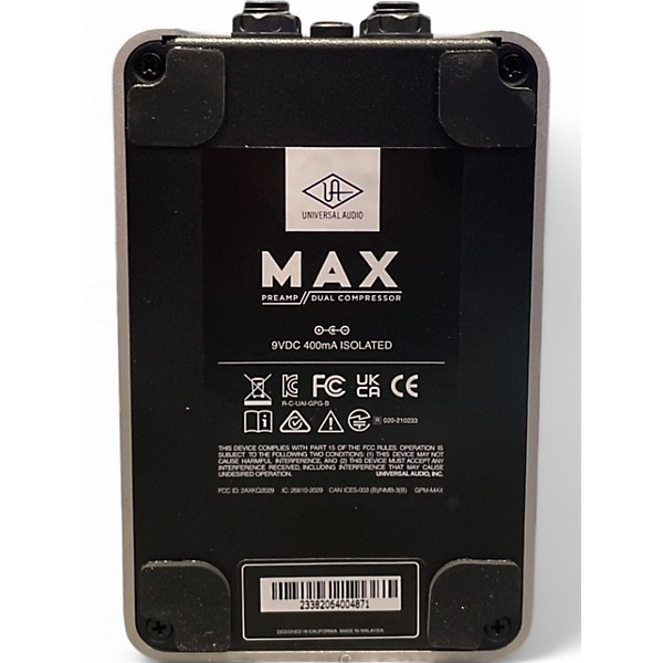 Used Universal Audio MAX PREAMP AND DUAL COMPRESSOR Effect Pedal