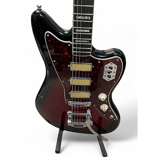 Used Fender Jazzmaster Gold Foil Candy Apple Red Solid Body Electric Guitar