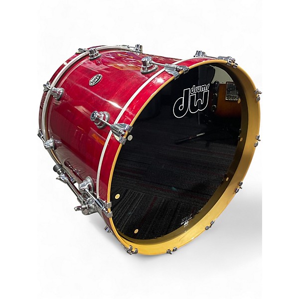 Used DW 3 Piece Performance Series Candy Apple Red Drum Kit