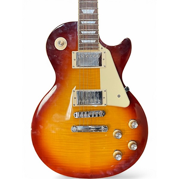 Used 2022 Epiphone Les Paul Standard Cherry Sunburst Solid Body Electric Guitar