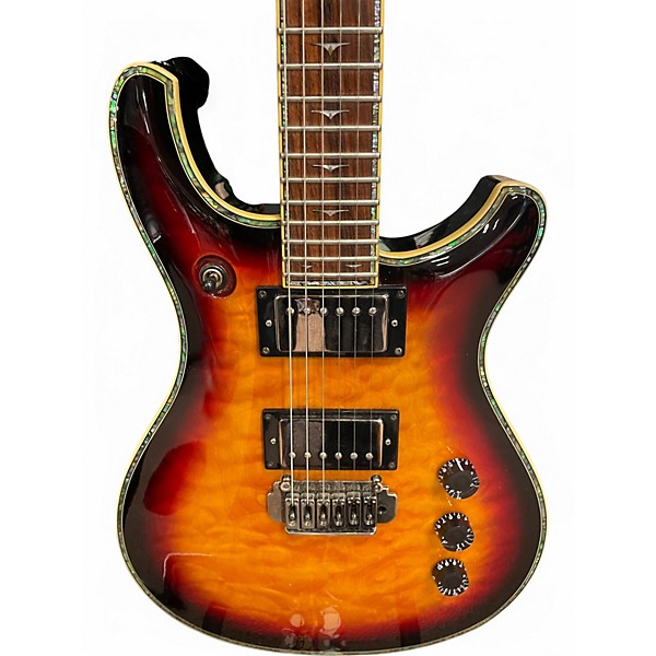 Used Tradition mtp375 3 Tone Sunburst Solid Body Electric Guitar