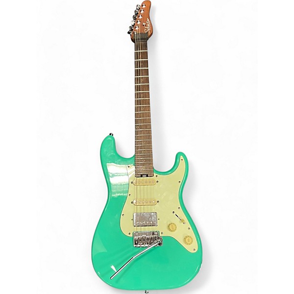 Used Schecter Guitar Research Diamond series Nick Johnston Trad Seafoam Green Solid Body Electric Guitar