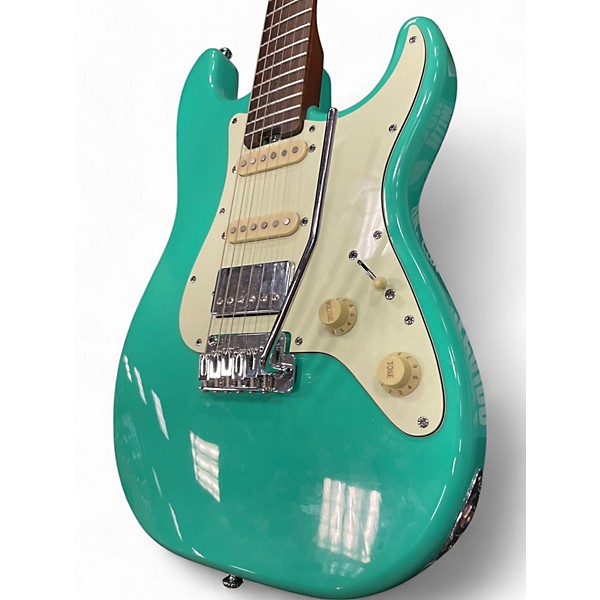 Used Schecter Guitar Research Diamond series Nick Johnston Trad Seafoam Green Solid Body Electric Guitar