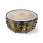 Used Crush Drums & Percussion 5.5X14 Hybrid Hand Hammered Steel Snare Antique Gold Drum