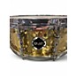Used Crush Drums & Percussion 5.5X14 Hybrid Hand Hammered Steel Snare Antique Gold Drum
