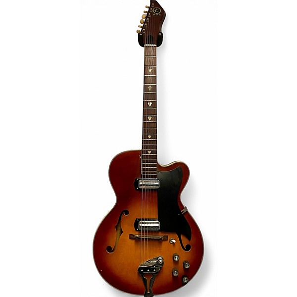 Vintage 1966 Kay K682 Galaxie 2 Color Sunburst Hollow Body Electric Guitar