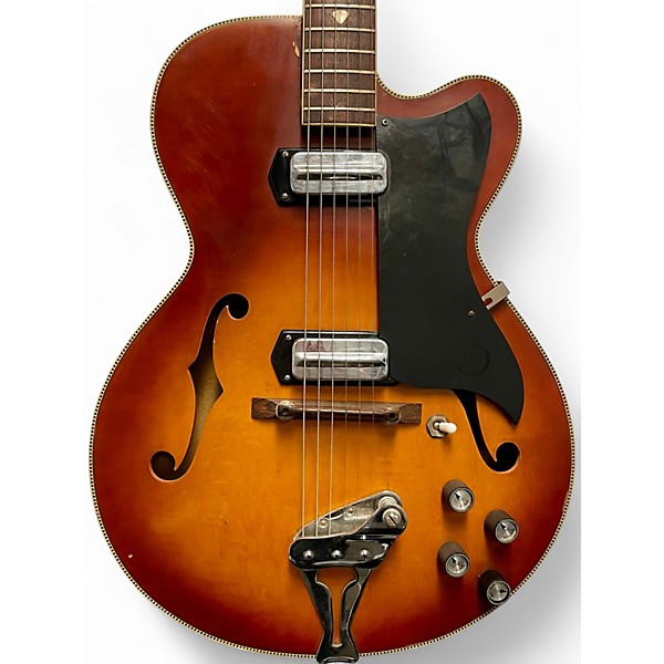 Vintage 1966 Kay K682 Galaxie 2 Color Sunburst Hollow Body Electric Guitar