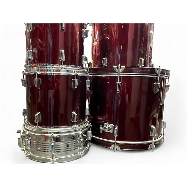 Used Percussion Plus 5 Piece 5-Piece Drum Kit Wine Red Drum Kit