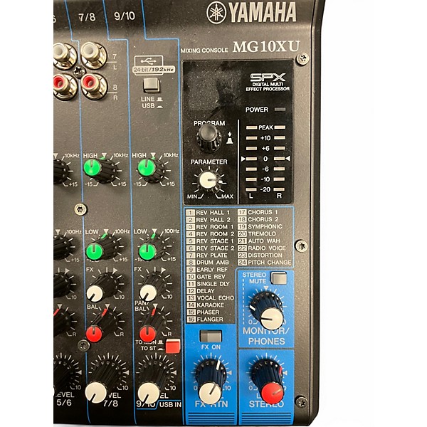 Used Yamaha MG10XU 10 Channel Mixer with Effects Unpowered Mixer