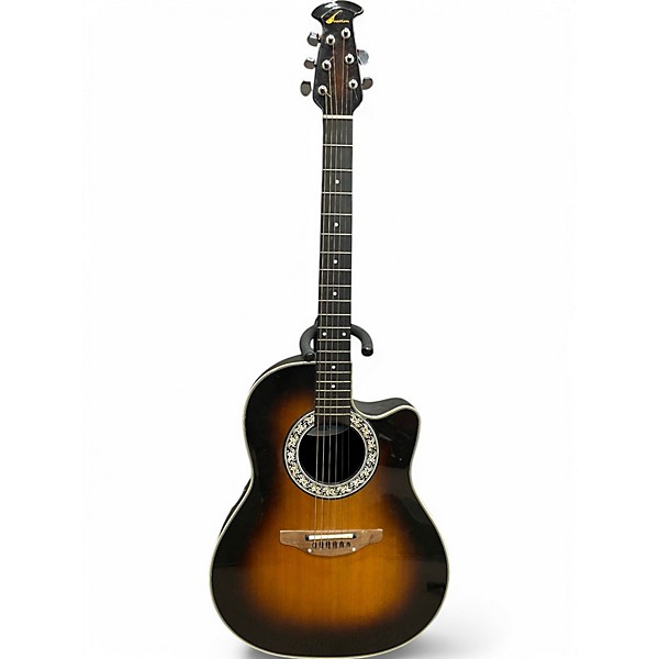 Used Ovation BALLADEER 1661 Sunburst Acoustic Electric Guitar
