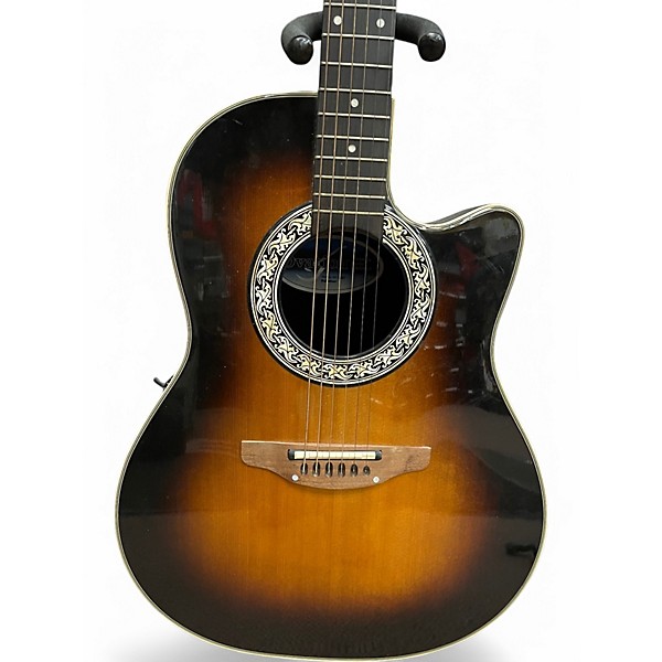 Used Ovation BALLADEER 1661 Sunburst Acoustic Electric Guitar