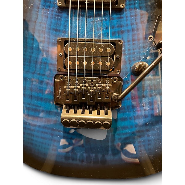 Used Ibanez GIO RG320 Transparent Blue Sunburst Solid Body Electric Guitar