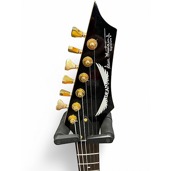 Used Dean Dave Mustaine Signature V Black Solid Body Electric Guitar