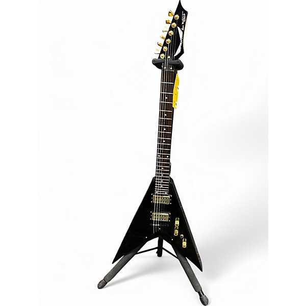 Used Dean Dave Mustaine Signature V Black Solid Body Electric Guitar