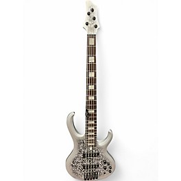 Used Ibanez BTB25TH5  Silver Blizzard Matte Electric Bass Guitar