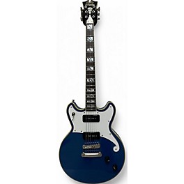 Used D'Angelico deluxe brighton p90 Blue Sapphire Solid Body Electric Guitar