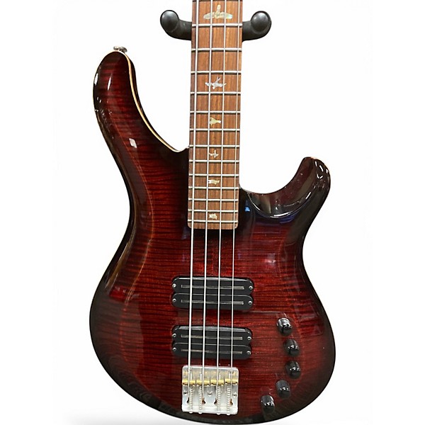Used 2015 Prs  gg 10 top Red to Black Fade Electric Bass Guitar
