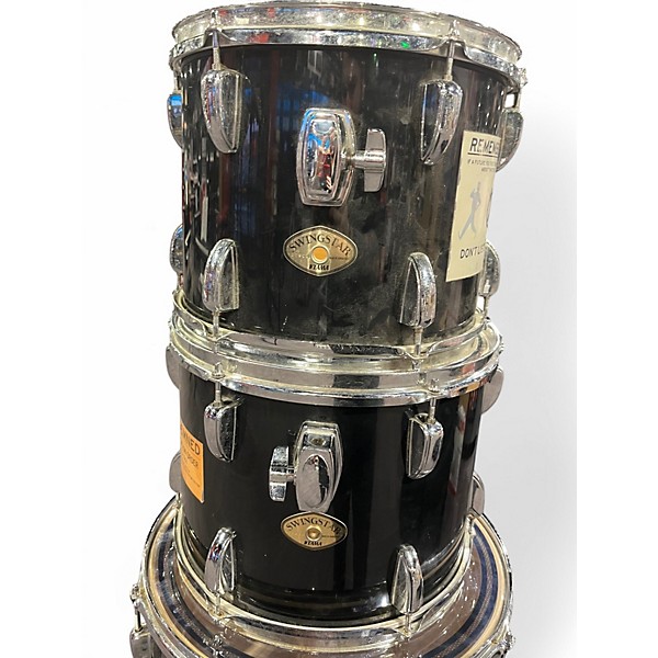 Used 2000s TAMA 4 Piece SWINGSTAR PIANO BLACK Drum Kit
