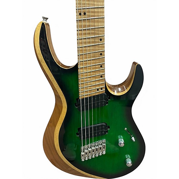 Used Kiesel Aries 7 Multiscale Emerald Green Solid Body Electric Guitar