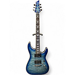Used Schecter Guitar Research Omen Extreme 6 Ocean Blue Burst Solid Body Electric Guitar