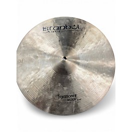 Used Istanbul Agop 14in traditional medium hi-hat Cymbal