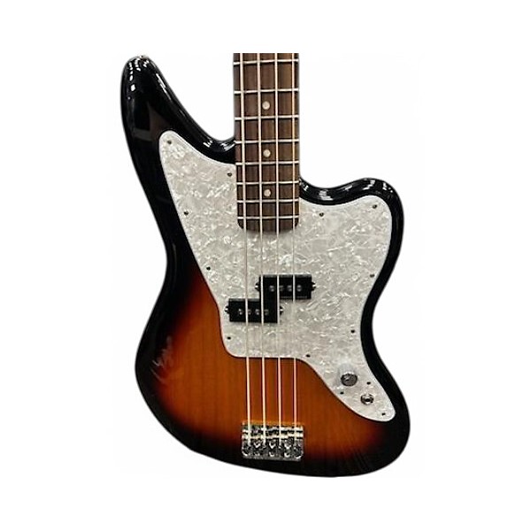 Used Fender MARK HOPPUS JAG 3 Tone Sunburst Electric Bass Guitar