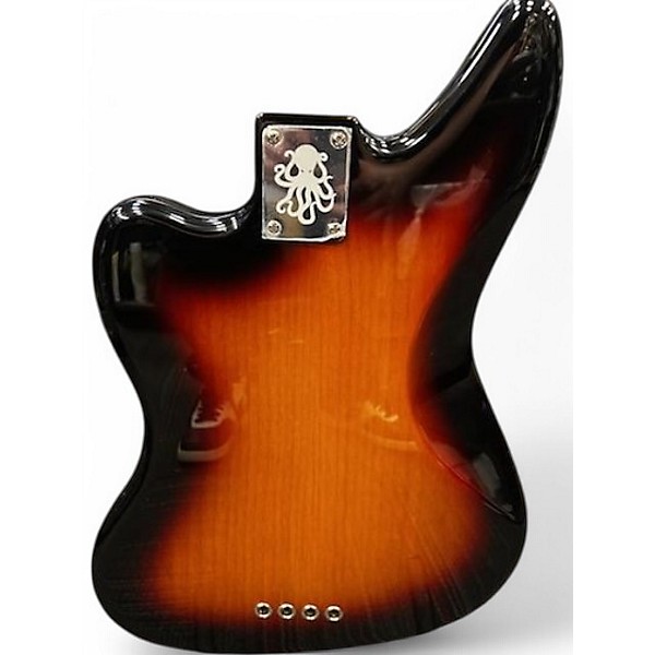Used Fender MARK HOPPUS JAG 3 Tone Sunburst Electric Bass Guitar