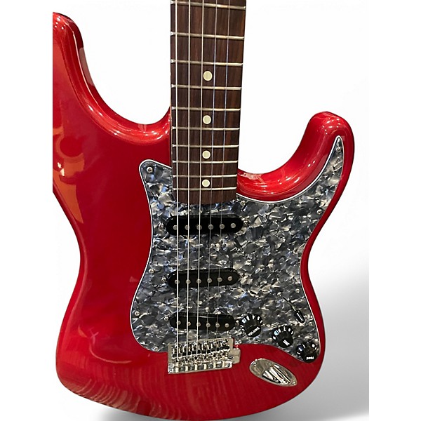 Used Fender Standard Stratocaster Metallic Red Solid Body Electric Guitar