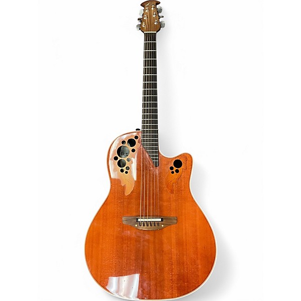 Used Ovation 6868 Elite Standard Amber Acoustic Electric Guitar