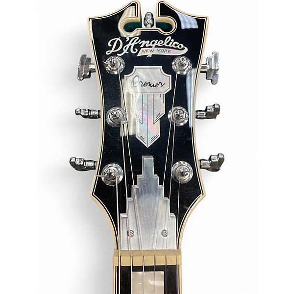 Used D'Angelico Premier Series DC Blue Hollow Body Electric Guitar