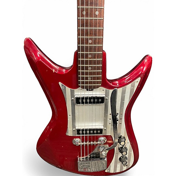 Vintage 1960s Tiesco ET-230 RED Solid Body Electric Guitar
