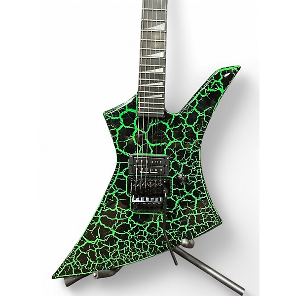 Used Jackson brandon ellis signature kelly green crackle green crackle Solid Body Electric Guitar,New Products : American Fashion Style Bags On Sale