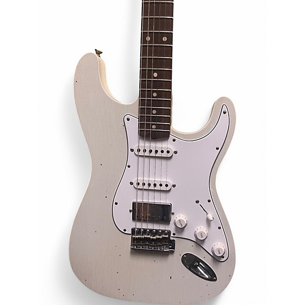 Used Fender custom shop gc dbl bound strat white Solid Body Electric Guitar